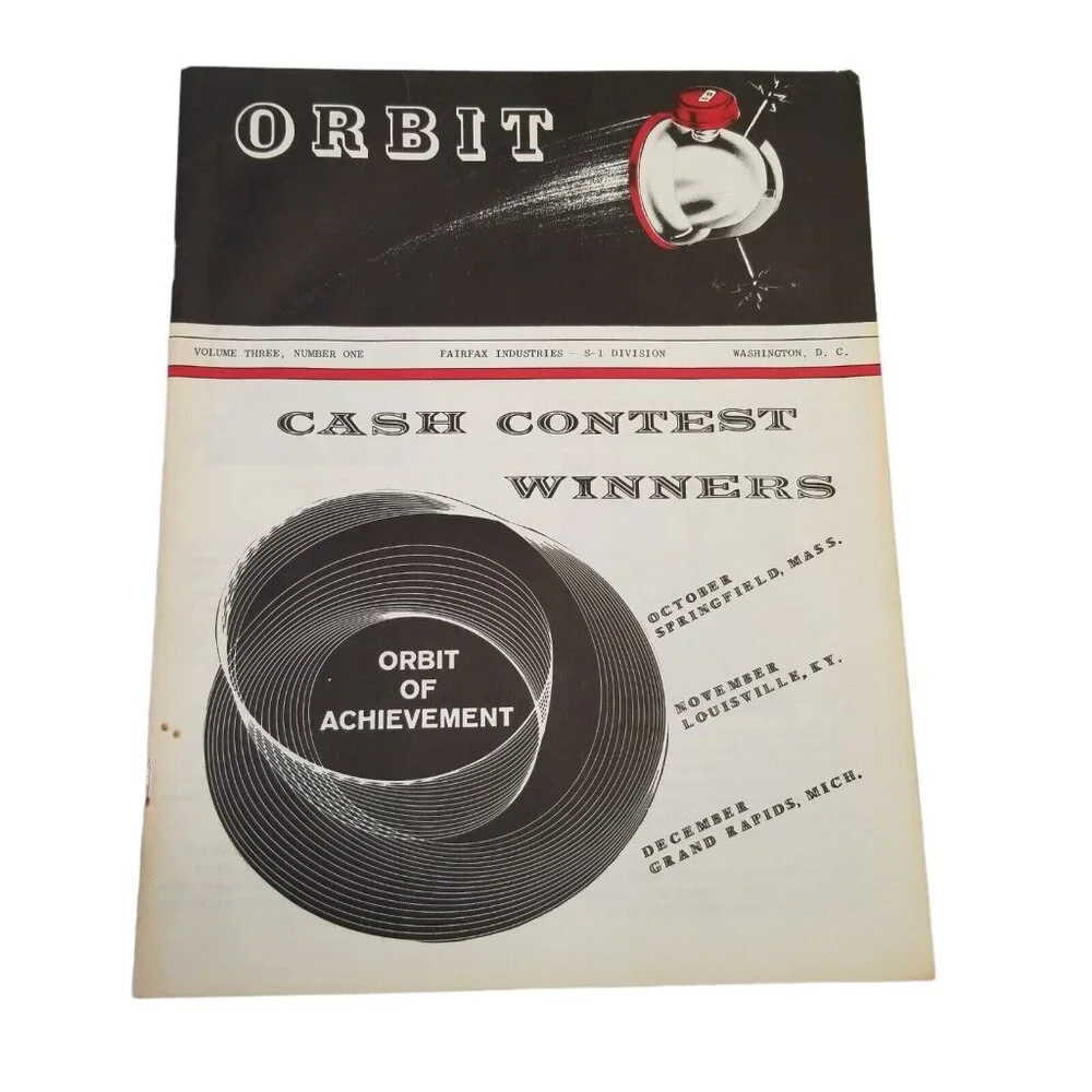 Vtg 1963 Fairfax Industries Orbit Magazine Ca sh Contest Winners Vol 3 Number 1